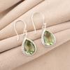 Зеленый Аметист Драгоценный Камень Серебро 925 пробы Ювелирные Изделия Ручной Работы Серьги 1,40" EE-9-38