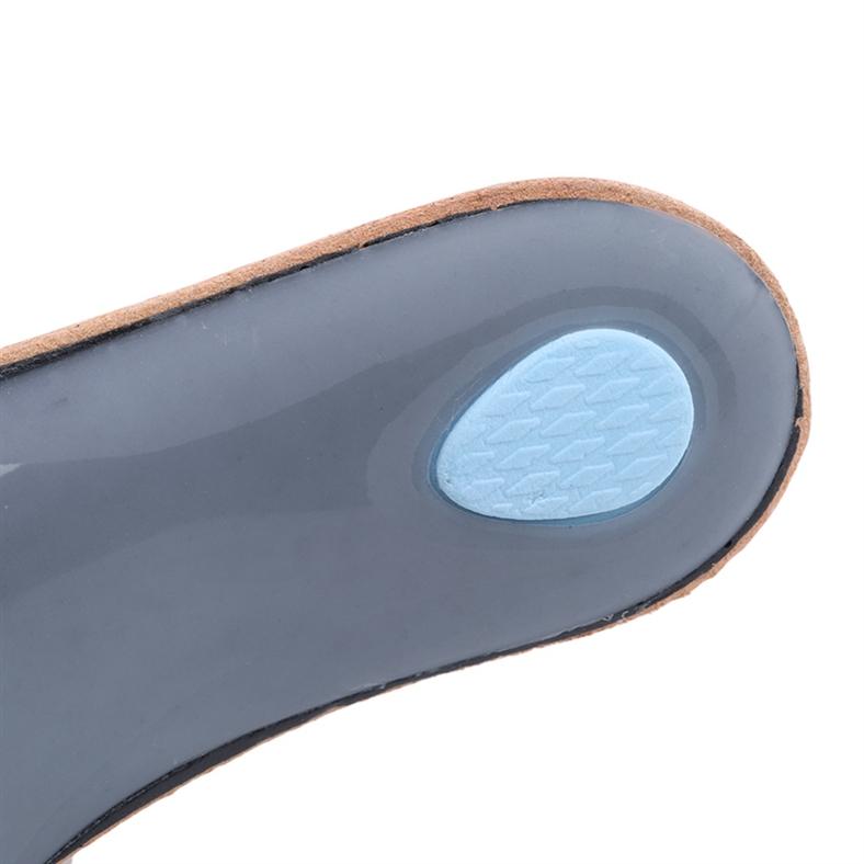 Unisex Leather Orthotics Absorbing Insole Arch Support Pad Flat Foot Orthopedic Half Insole
