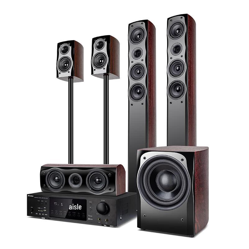 SANSUI F8 5.1 Wireless Wooden Home Theater System (CN version)