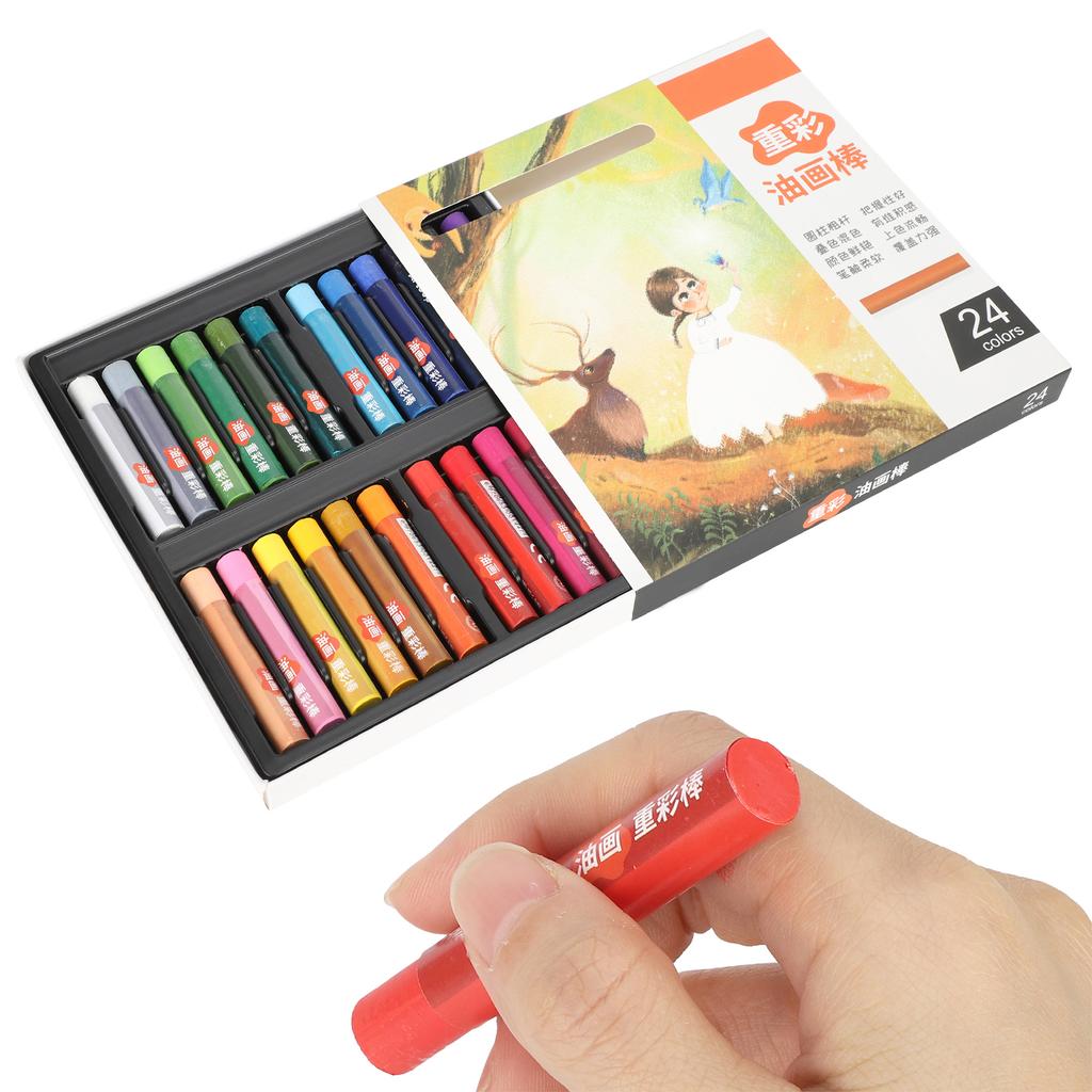 Oil Pastel Painting Crayon Water Wash 24 Color Children Graffiti Cartoon Drawing Tool24 Colors