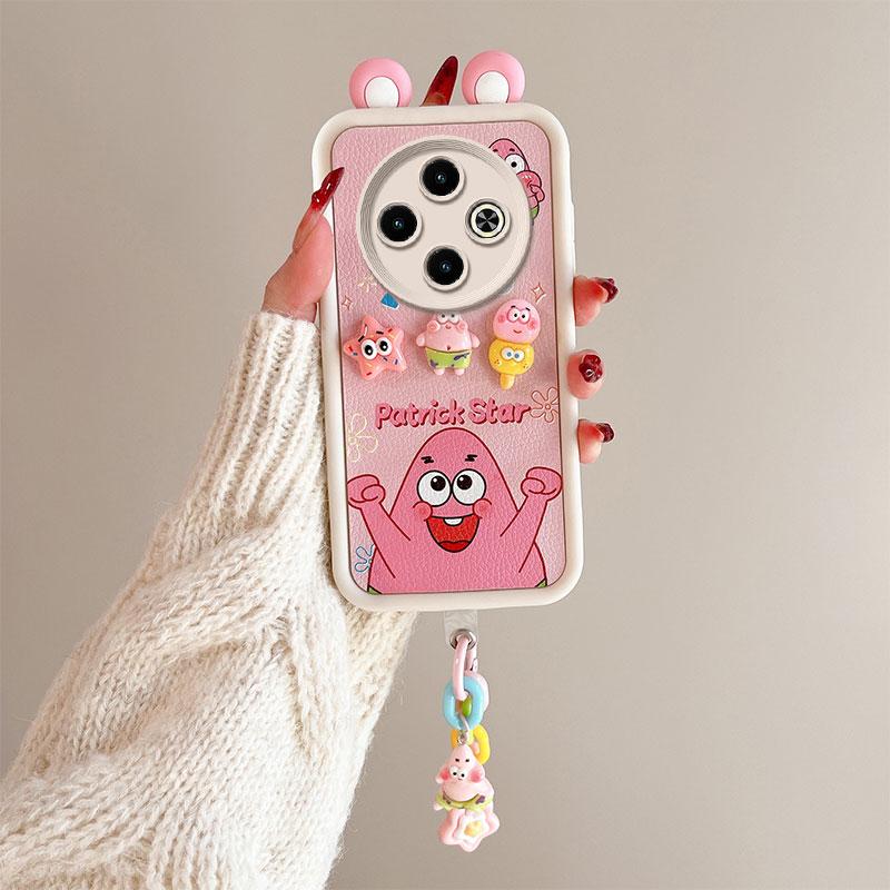 KEYSION Cute Ear 3D Cartoon Case for TECNO Spark 30C with Bracelet Soft Silicone Shockproof Phone Cover for TECNO Spark 30C
