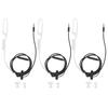 3sets Noise Reduction Headphone AntiRadiation Wire Control Earphone with Mic