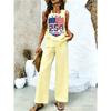Women's Casual Suit Independence Day 111th Anniversary Women's Sleeveless Suit Bohemian