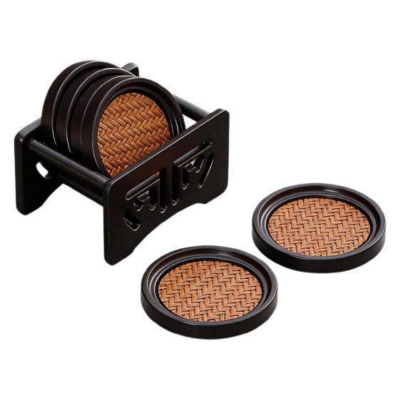 6 шт. Изолированные подставки Теплоизоляционная ротанговая подставка Защита от ожогов Нескользящие Квадратные Подставки для чайных чашек Многофункциональные Подставки для кофейного столика