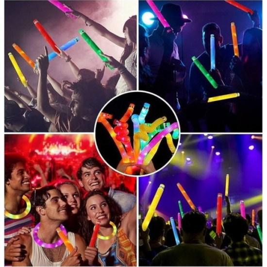 Светодиодная поп-трубка 20 шт. в упаковке, светящаяся поп-трубка, светящаяся палочка, концертная палочка, светящаяся палочка, светодиодная палочка, концертная пуш-поп, игра в Корее