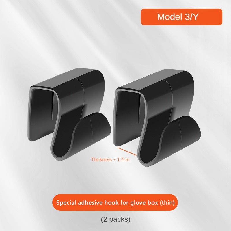 1/2 шт. Крючок для заднего багажника автомобиля, квадратный, из АБС-материала, для перчаточного ящика второго водителя, крючок для зонтика для Tesla Model3/Y, автомобильные аксессуары