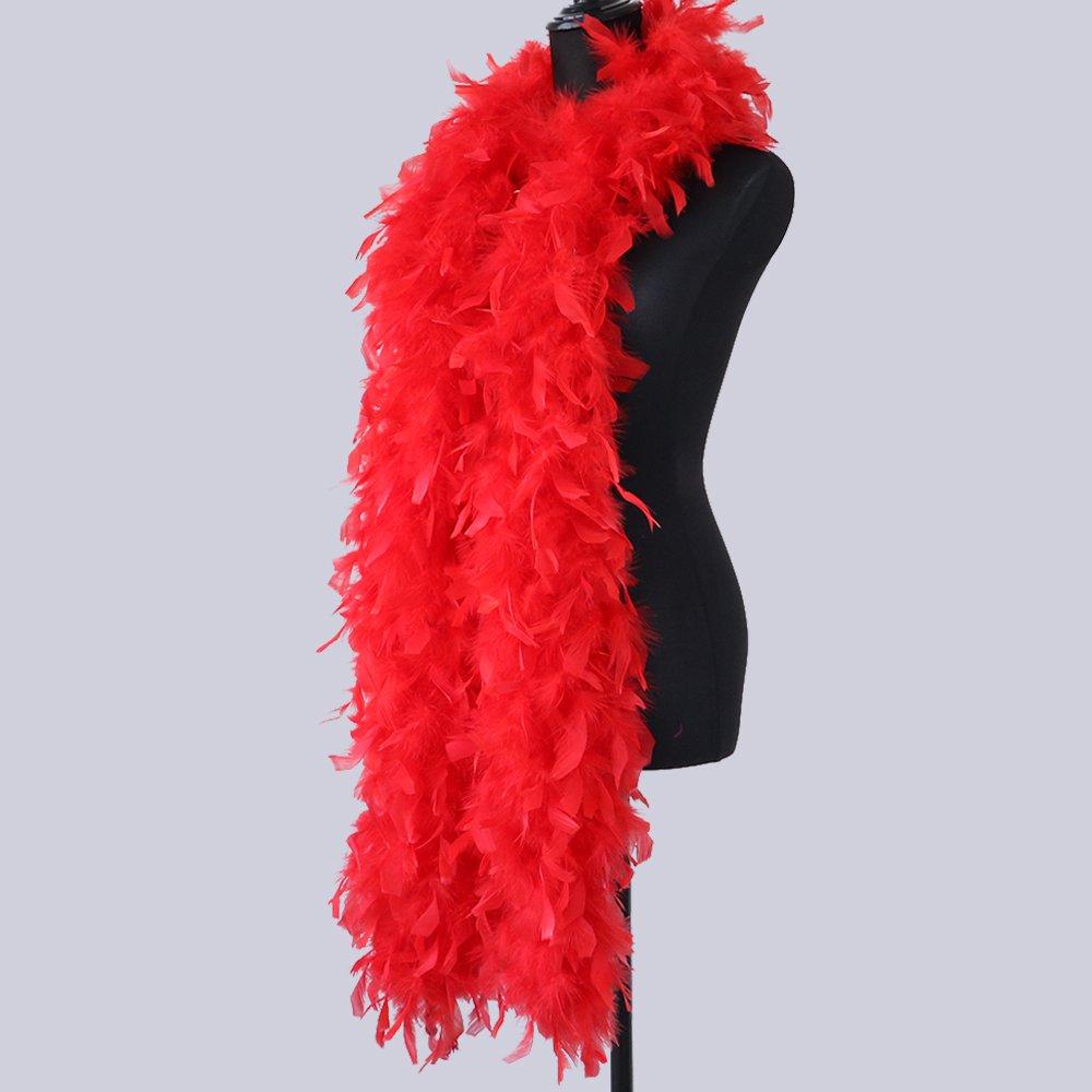 2M Turkey Marabou Feathers Boa 90g Colored Plumas Dress Shawl DIY Craft Wedding Scarf Decor Sewing Costume Party Cosplay Dress