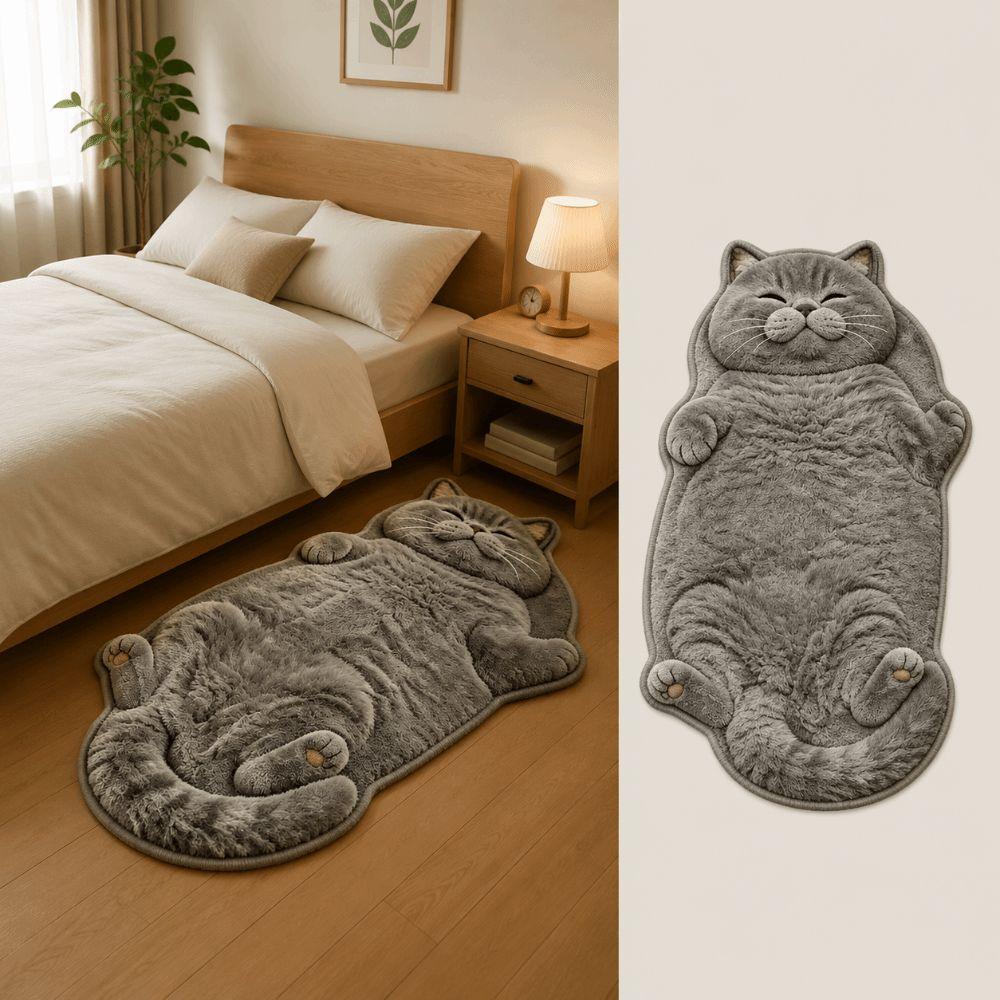 Non-Slip Cat-Shaped Area Rug Easy to Clean Cartoon Carpet High Quality Home Decor Carpet Bedrooms