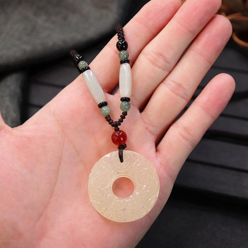 Ожерелье Цинъюй Пиксю для мужчин и женщин, универсальная высококлассная цепочка для свитера, длинная застежка безопасности, антикварная подвеска, осенне-зимние аксессуары