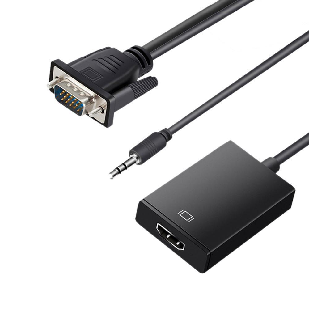 Кабель-адаптер VGA (папа) - HDMI (мама) с аудио для настольного дисплея