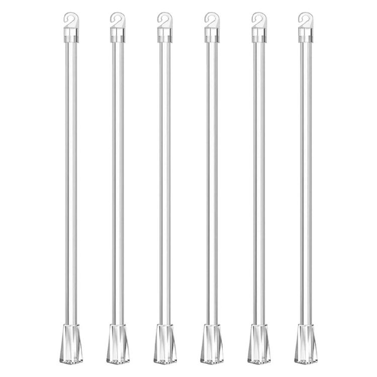 2/4/6/8/10 шт. 30 см Палочки для управления оконными жалюзи Прозрачный акриловый стержень для управления шторами Палочка с ручкой и крючком для вертикальных жалюзи