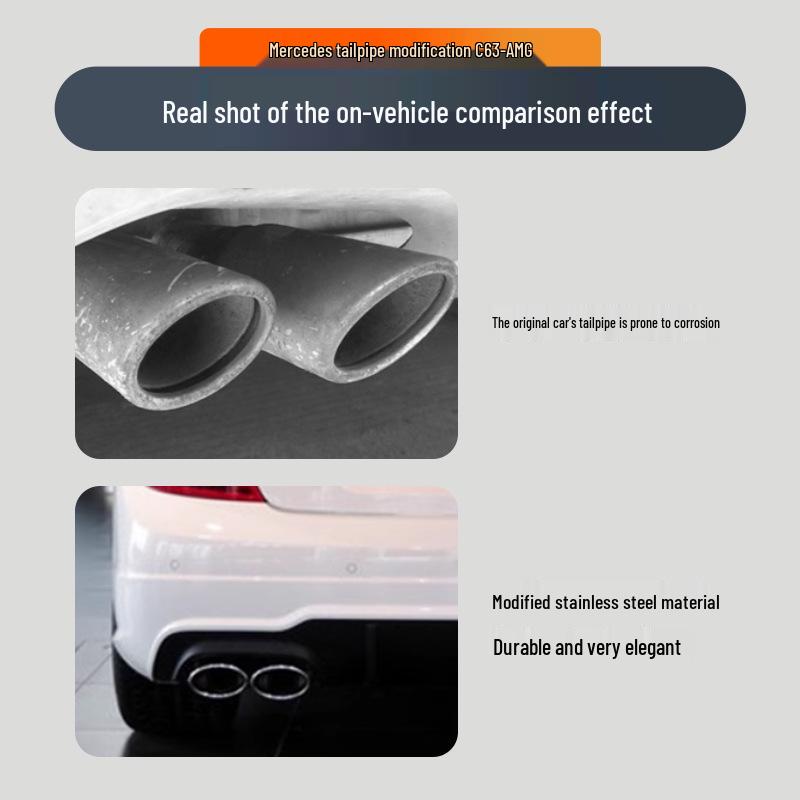 Модификация выхлопной трубы M-B: C180/C200/C260/W212 к C63 AMG