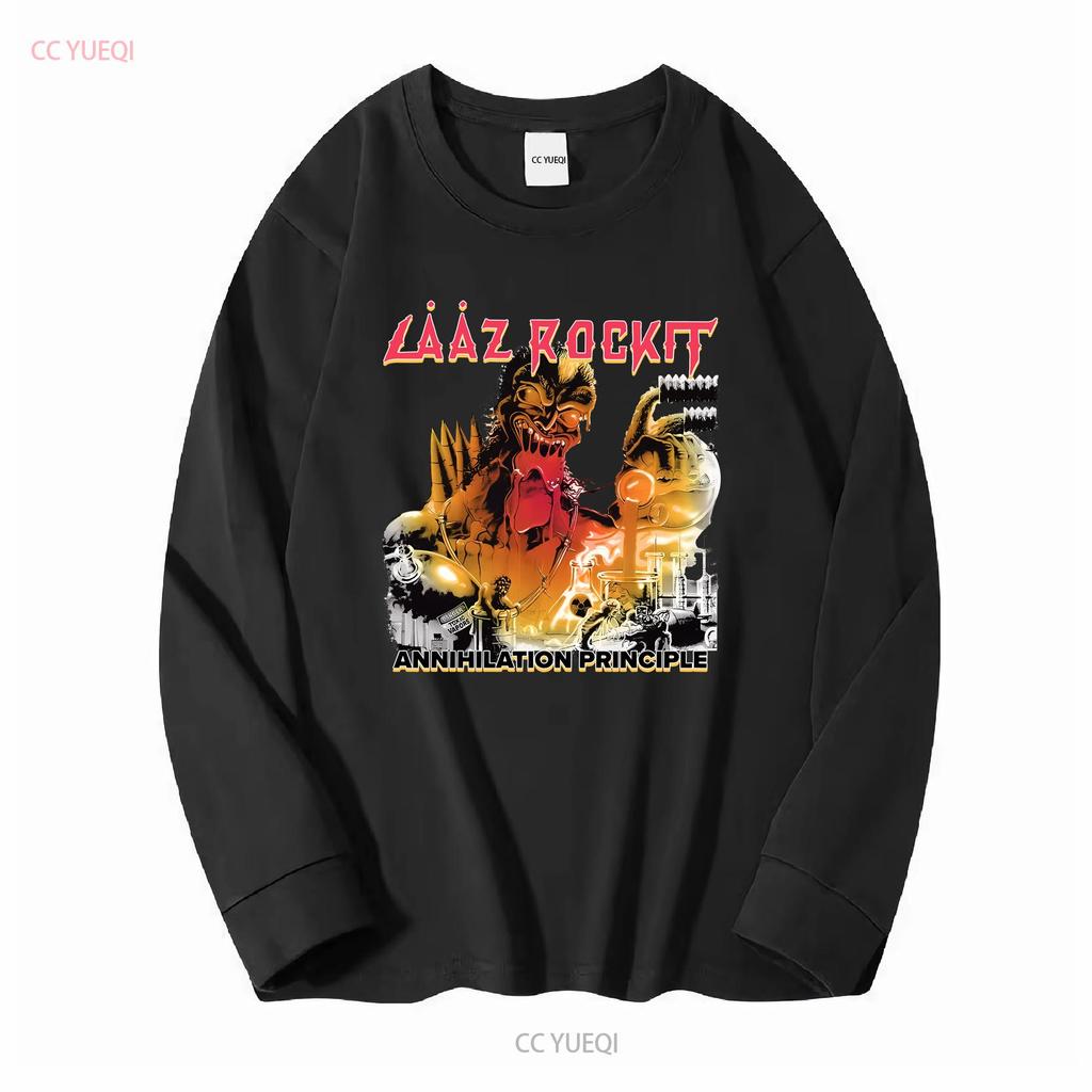 Laaz Rockit Band Белая футболка Все размеры S 5XL T2094 винтажная стираная мягкая с принтом универсальная дышащая удобная повседневная мужская