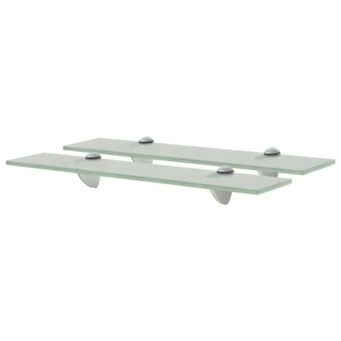 VidaXL Wall Shelves 2 Pcs Glass 50 X 20 Cm 8 Mm