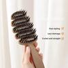 Boar Bristle Hair Comb Hollow Detangling Hair Brush Women Scalp Massage Brush Curly Hairbrush Salon Hairdressing Styling Tools