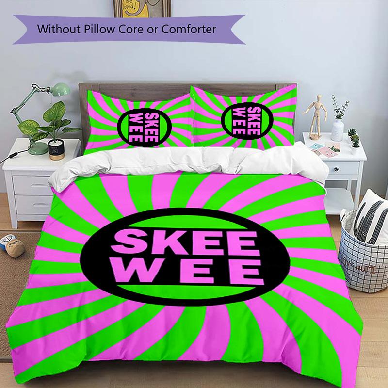 3pcs AKA logo1 pattern bedding set duvet cover set includes duvet cover &pillowcases, perfect all season bedroom decoration & gift
