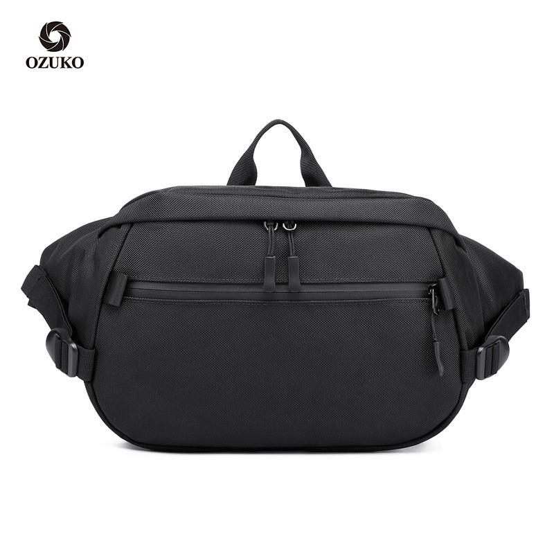 Men's Waist Bag New Sports Cross-body Large-capacity Waterproof Oxford Cloth Multi-function Shoulder