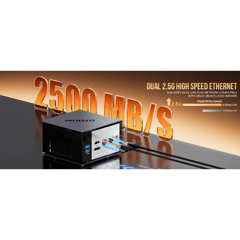 Мини-ПК GMKtec EVO-X1 AMD Ryzen AI 9 HX370 12 ядер 24 потока 32 ГБ LPDDR5 1 ТБ SSD Игровой компьютер ПК с AMD XDNA 2 NPU Мини-ПК