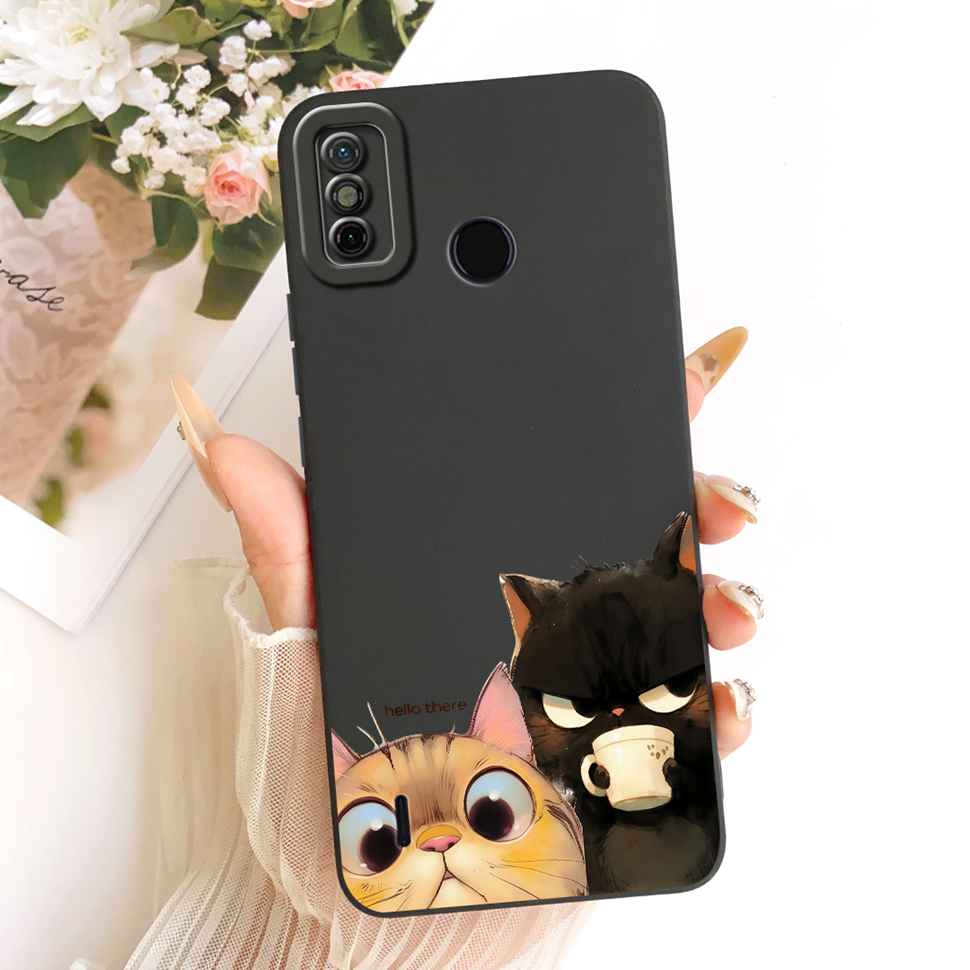 For Tecno Spark Go 2020 CAse Petty Girl FLower Silicon Soft Case Cover For Tecno Spark Go SparkGo 2020 KE5 Fundas Bumper