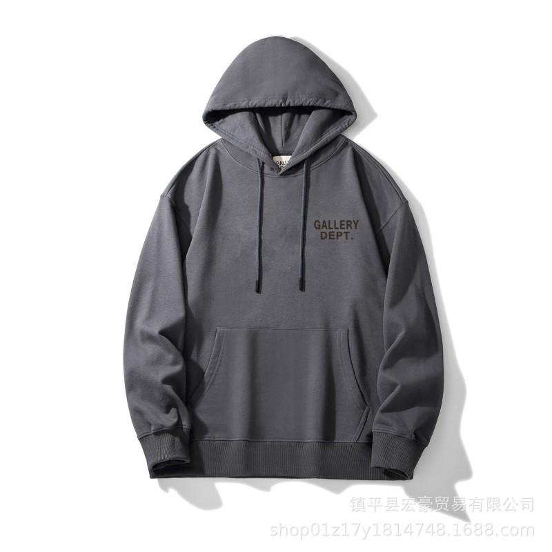 Unisex Oversized Hoodie With Silicone Letter Print Front Cotton Long Sleeve Pullover Fall