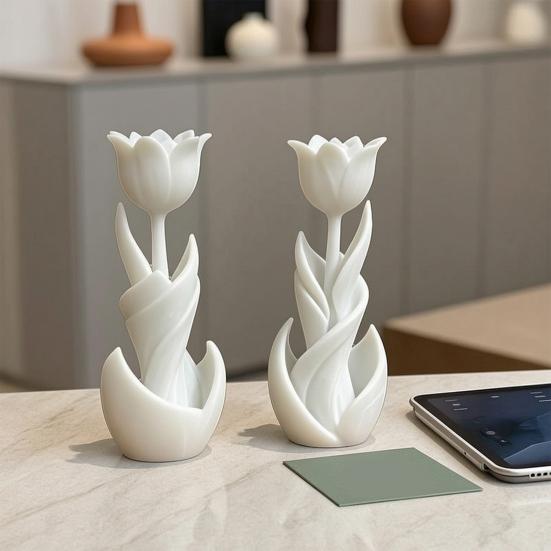 3D-печатные фигурки тюльпанов Цветы Декор Букет из одного тюльпана Украшения День матери Тюльпановые подарки для женщин на годовщину Свадьба Рождество