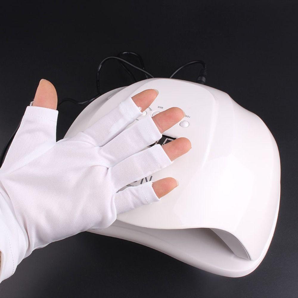 Protect Finger Skin Sunscreen Gloves Half-finger UV-protective Gloves Nail Tools