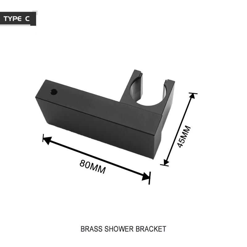 Black Brass Handheld Shower Spray Head Holder Bracket Bathroom Toilet Bidet Hand Sprayer Bracket With/ Without Outlet Connector
