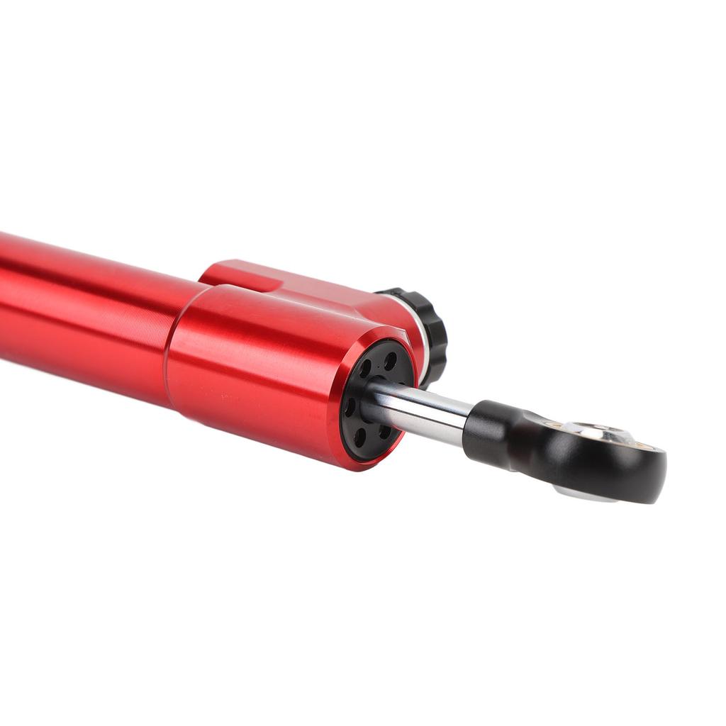 Motorcycle Steering Damper Adjustable Universal Fit Increase Stability Steering Stabilizer for Motorbike Red