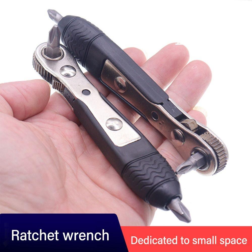 36-tooth Two-way Screwdriver with Batch Socket L-shaped Turning Wrench  Narrow Small Space Gap