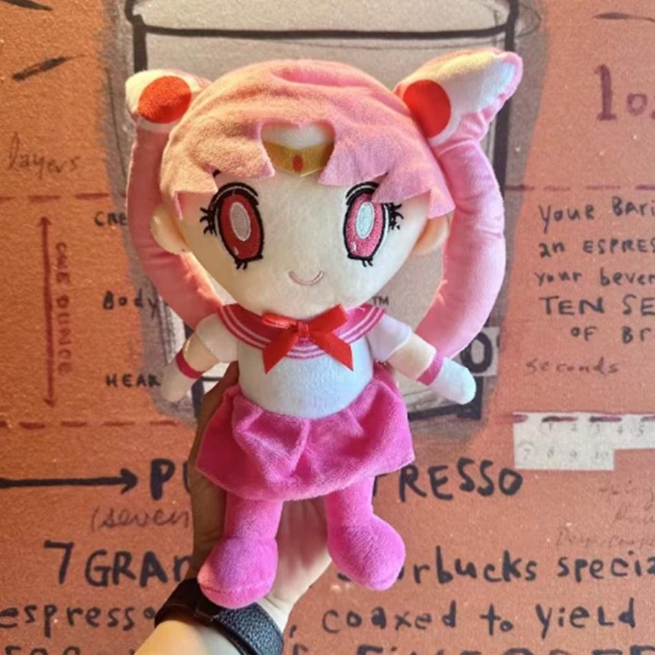 20 см Кавайная Плюшевая Игрушка Кот-Луна Милое Сердечко Девочки Наполненная Аниме Кукла Декор для Дома Спальни Подарок на День Рождения