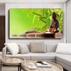 Buddha Statue Posters and Prints Canvas Painting Buddhism Bamboo Forest Zen Wall Art Pictures for Living Room Decor No Frame