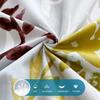 White Leaf Three-piece Quilt Cover Digital Printing Bedding Set Simple Flower Bed Cover