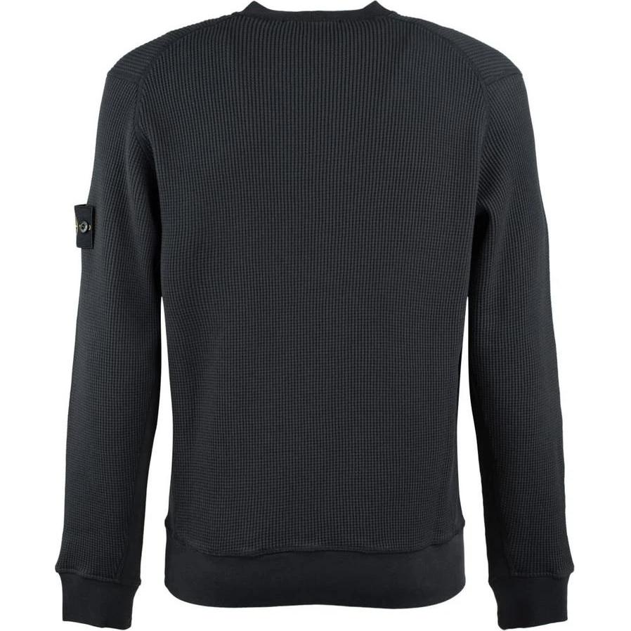 STONE ISLAND Пуловер с круглым вырезом, с длинными рукавами, однотонный свитшот, мужской свитшот, синий K1S1561000-08S0044-V0020