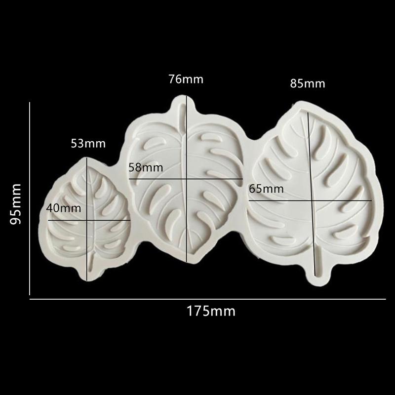 Форма для помадки, форма для торта, листья растения, листья монстеры, шоколад, силикон для выпечки, сделай сам