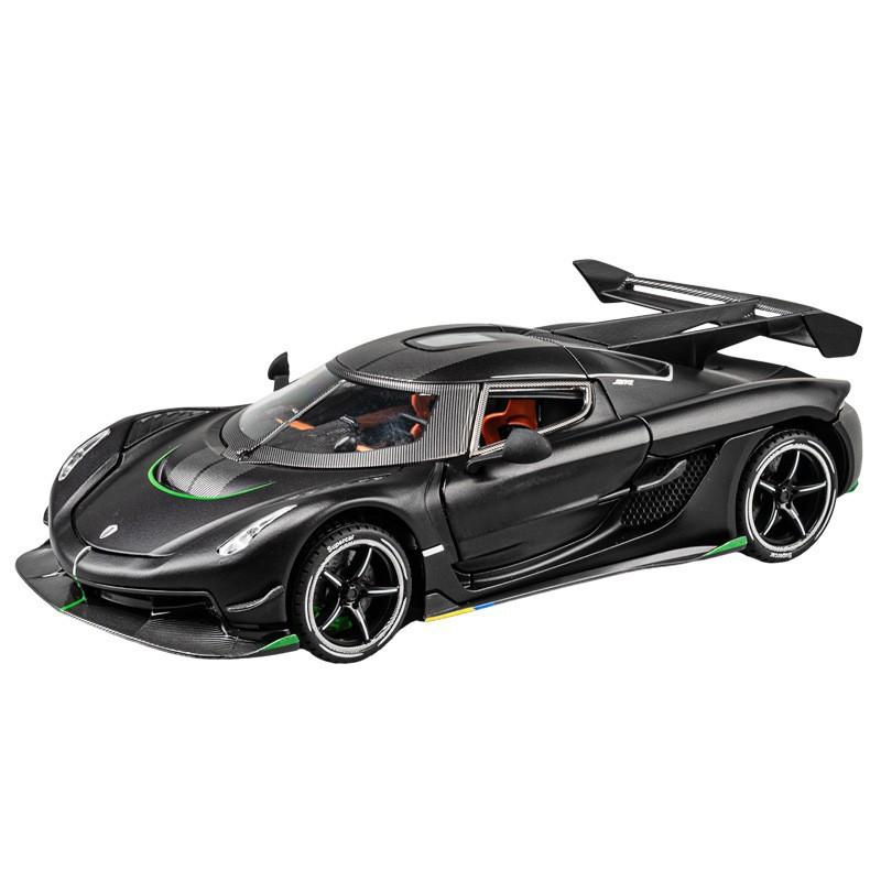 1/24 Koenigsegg Jesko Attack Alloy Sports Car Model Diecast Metal Racing Car Model Simulation Sound and Light Children Toy Gift