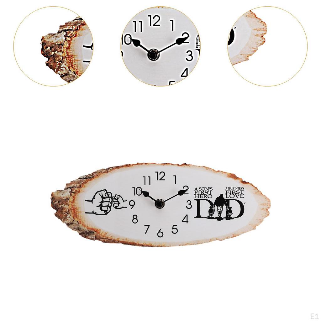 Wall Clock Art Non Ticking Silent Simple Father Day Gifts for Dad from Daughter Son Home Decor