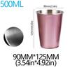 350/500ml 304 Stainless Steel Metal Cup Beer Cups Wine Coffee Household Office Bar Travel Camping Mugs Drinking Coffee Tea Mug