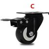 4pcs 50mm Heavy-Duty Black Swivel Castor Wheels 180kg Capacity 2-Inch Rubber for Furniture Trolley Home Office Caster