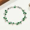 Women Fresh Sweet Rhinestone Bracelet European American Twisted Branch Flower Handmade Diamond Inlaid Fashion Wrist Accessory