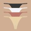 4Pcs Seamless Ice Silk Thongs Women's Thin Waistband Panties Underwear Sexy Low Waist Bikini G-String Female Stretch Lingerie