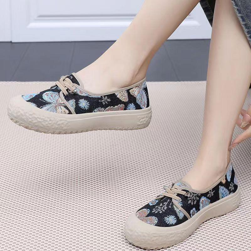 Женская уличная нескользящая амортизирующая спортивная обувь - Повседневные кроссовки для бадминтона на мягкой подошве в стиле старого Пекина