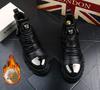 Fashion High Quality Leather Boots High Top British Style Shoes Men's Luxury Shoes Zapatos Hombre A6