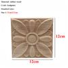 Vintage Unpainted Wood Carved Decal Corner Applique Frame For Home Furniture Wall Cabinet Door Decorative Wooden Miniature Craft