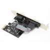Карта расширения PCIE в 2 последовательных порта Адаптер Контроллер для Windows Linux OS X Настольного ПК