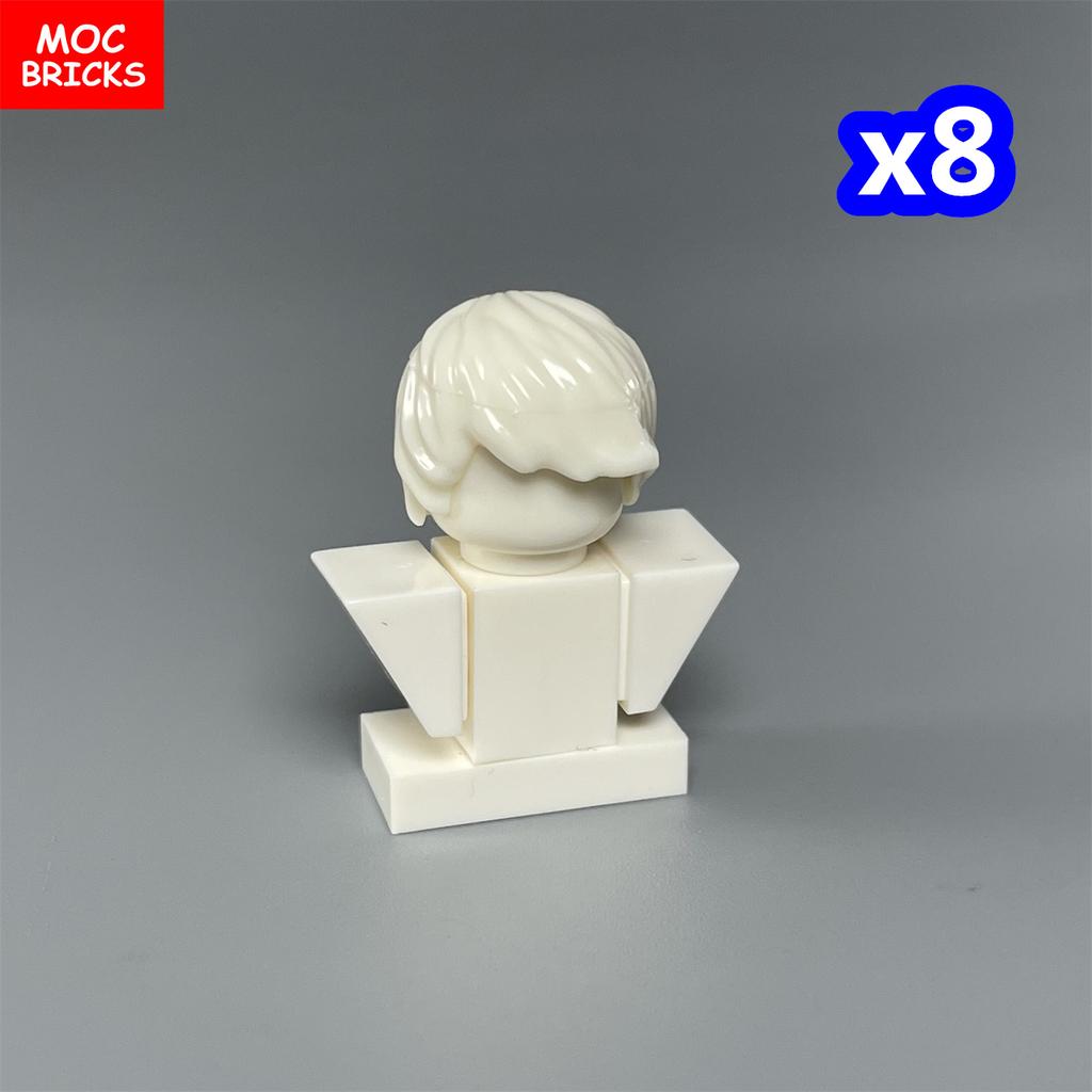 Non-Toxic Moc Bricks Window Fence Arch White Winter Snow Horse Figure City Architectural Church Accessories Children Christmas Toys