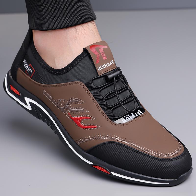 Leather Men Shoes Lace Up High Quality Man Sneakers Luxury Brand Oxfords Shoes Fashion Male Casual Shoes Skateboard Footwear
