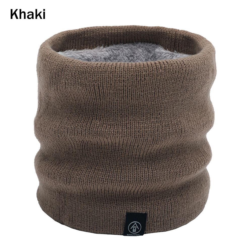 Шарф Толстый Двухслойный Ветрозащитный Вязаный Шарф Грелка для Шеи Шарфы-Петли Зимний Гейтор для Шеи