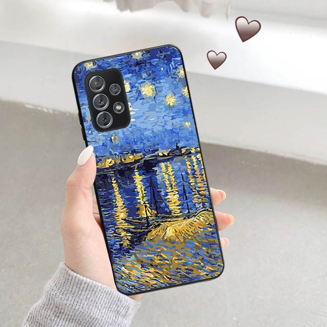 Van Gogh Oil Starry Night Phone Case For Samsung A73 A53 A33 A13 A23 A22 A52 A72 A32 A42 A71 A51 A41 A31 A21s A12 A11 S9 Cover