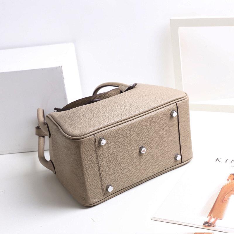 Сумка Lindy с серебряной пряжкой: Натуральная кожа с рисунком личи - женская сумка-доктор через плечо и через плечо