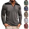 Men's Long Sleeved T-shirt, Spring Men's Shirt, Four Button Top